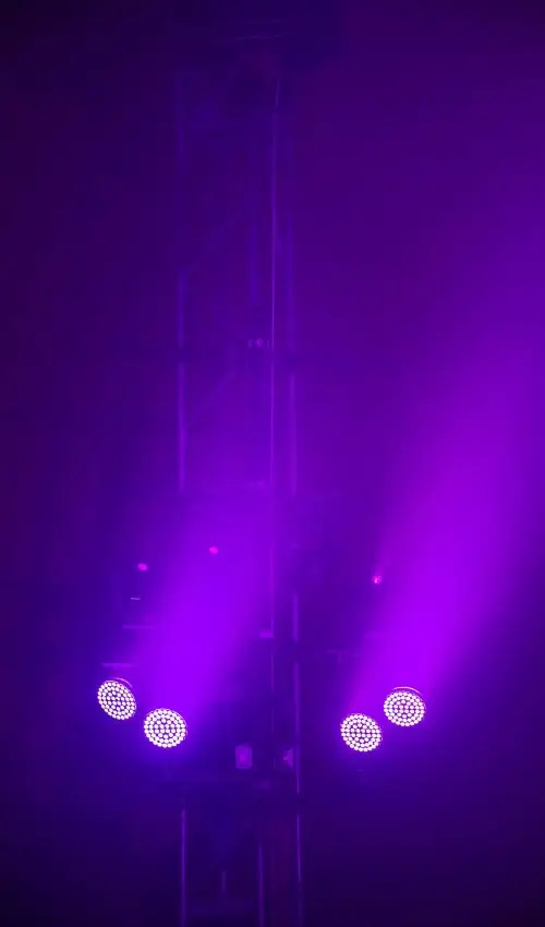 Lights on the stage in circus