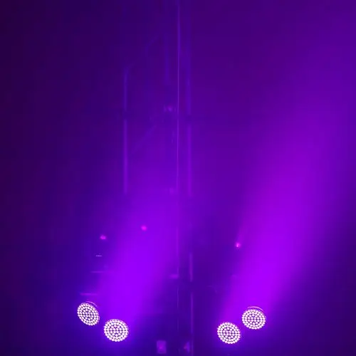 Lights on the stage in circus